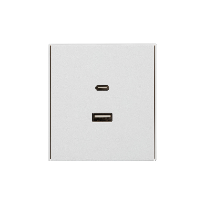 Розетка STRONG USB-A+Type-C 3А с функцией быстрой зарядки жемчуг KRANZ