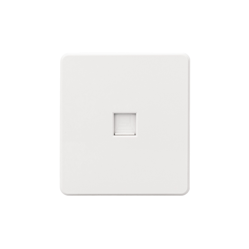 Розетка ROUND компьютерная RJ45 кат6 с/у перламутр KRANZ