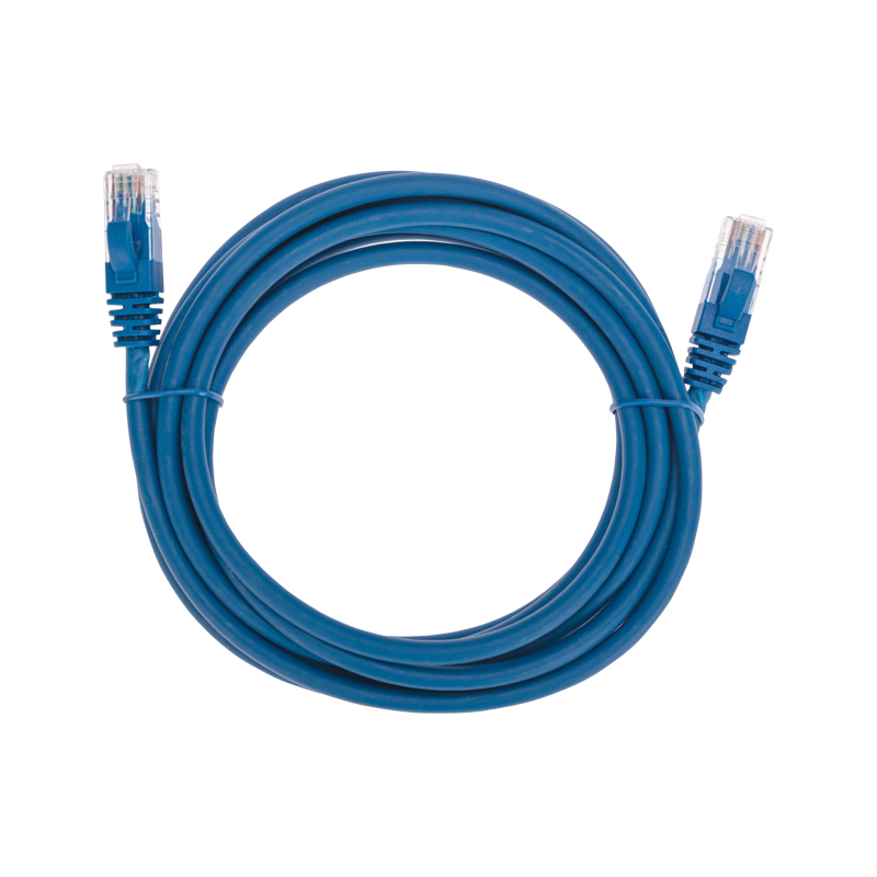 Шнур коммутационный патч-корд U/UTP, CAT 6, RJ45-RJ45, 26AWG, LSZH, синий, 3м REXANT