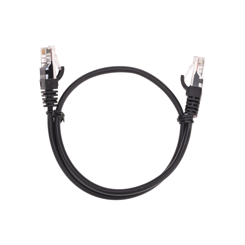 Шнур коммутационный патч-корд U/UTP, CAT 5e, RJ45-RJ45, 26AWG, LSZH, черный, 0,5м REXANT