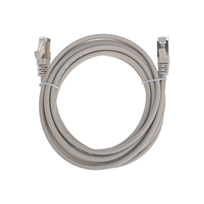 Шнур коммутационный патч-корд F/UTP, CAT 5e, RJ45-RJ45, 26AWG, LSZH, серый, 3м REXANT