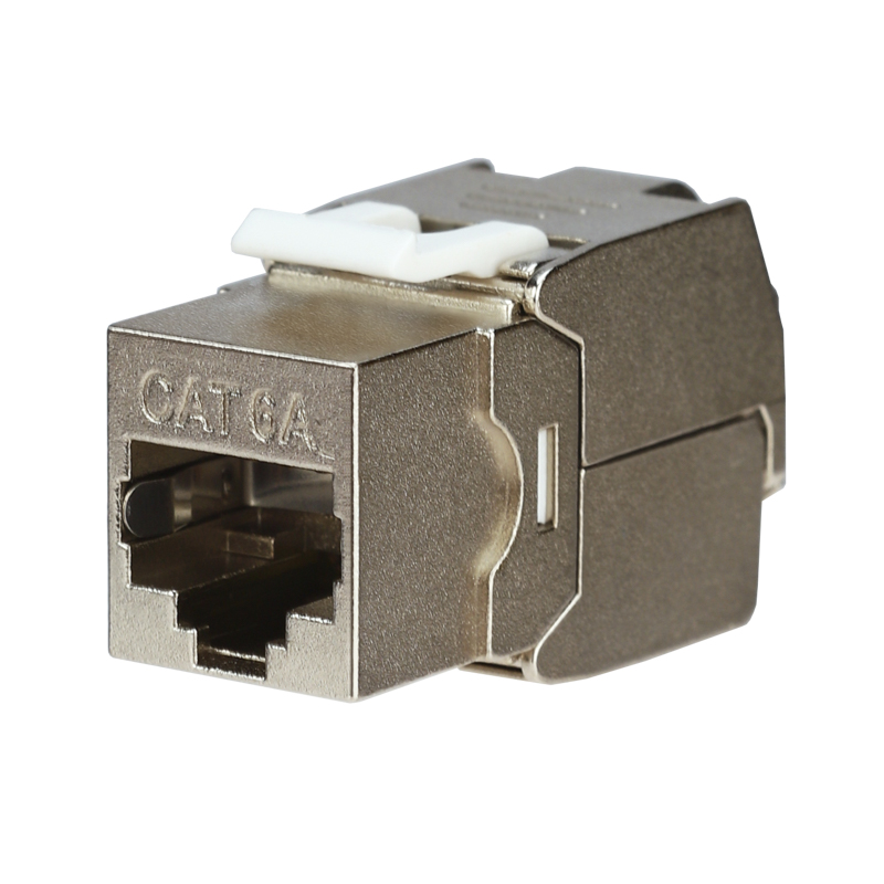 Модуль Keystone Jack RJ-45 CAT 6A экранированный 110 IDC тип 180 градусов, самозажимной REXANT ПРОЕКТ