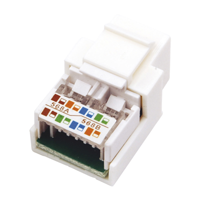 Модуль Keystone Jack RJ-45(8P8C) розеточный, CAT 5e неэкранированный, белый REXANT
