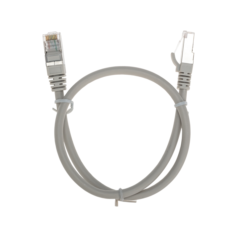 Шнур коммутационный патч-корд F/UTP, CAT 6, RJ45-RJ45, 26AWG, LSZH, серый, 0,5м REXANT