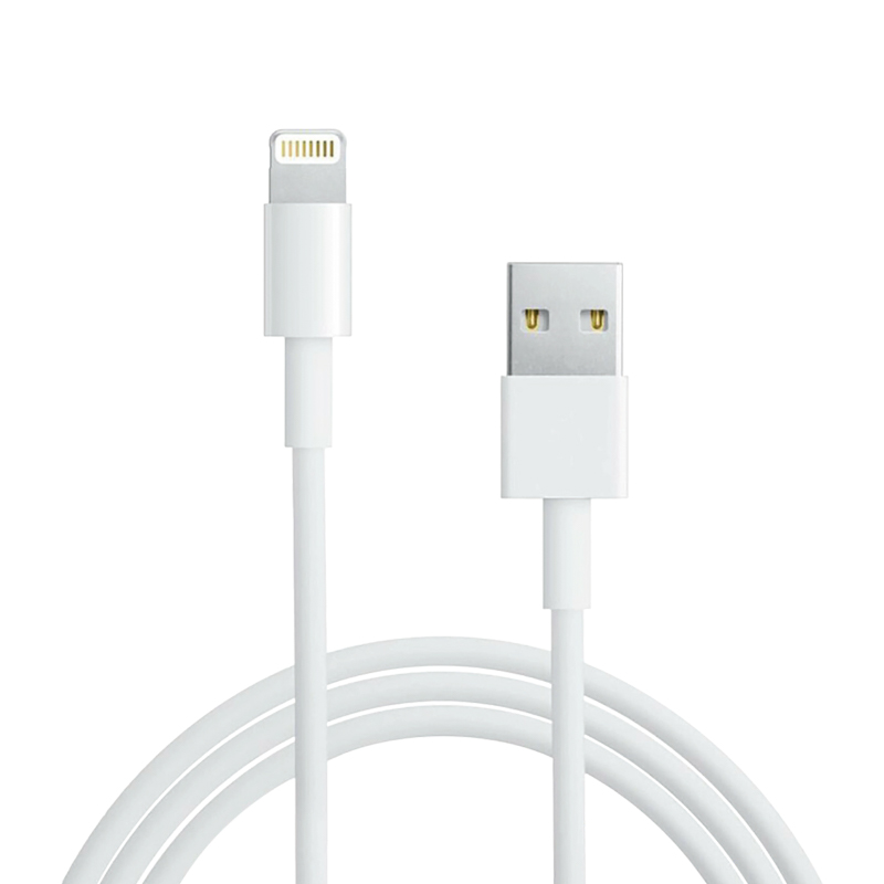 Кабель USB-A – Lightning, 2,4А, 2м, ПВХ, белый REXANT