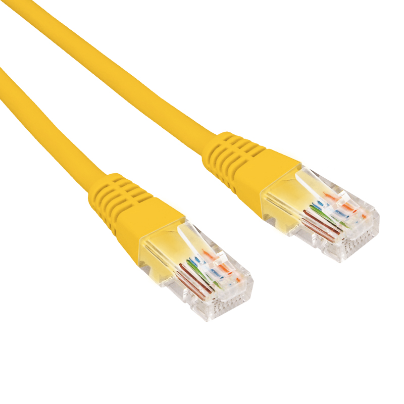 Шнур коммутационный патч-корд U/UTP, CAT 6, RJ45-RJ45, 26AWG, LSZH, желтый, 0,3м REXANT