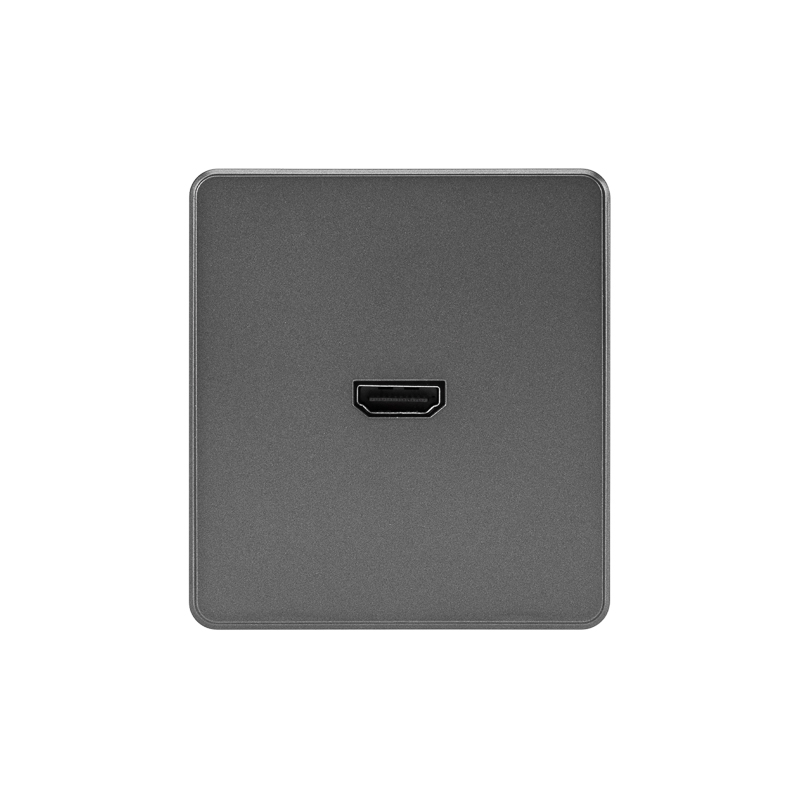 Розетка ROUND HDMI с/у титан KRANZ