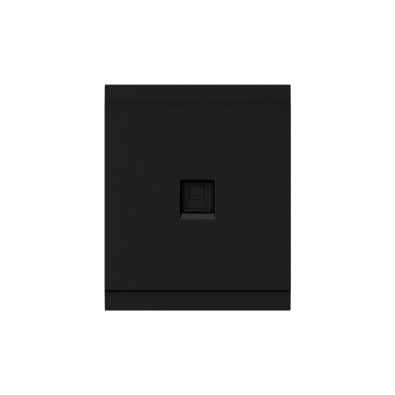 Розетка SETE компьютерная RJ45 кат6 с/у антрацит IP20/IP44 KRANZ