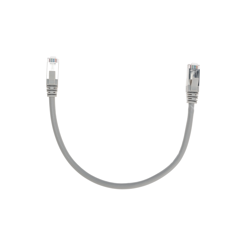 Шнур коммутационный патч-корд F/UTP, CAT 6, RJ45-RJ45, 26AWG, LSZH, серый, 0,3м REXANT
