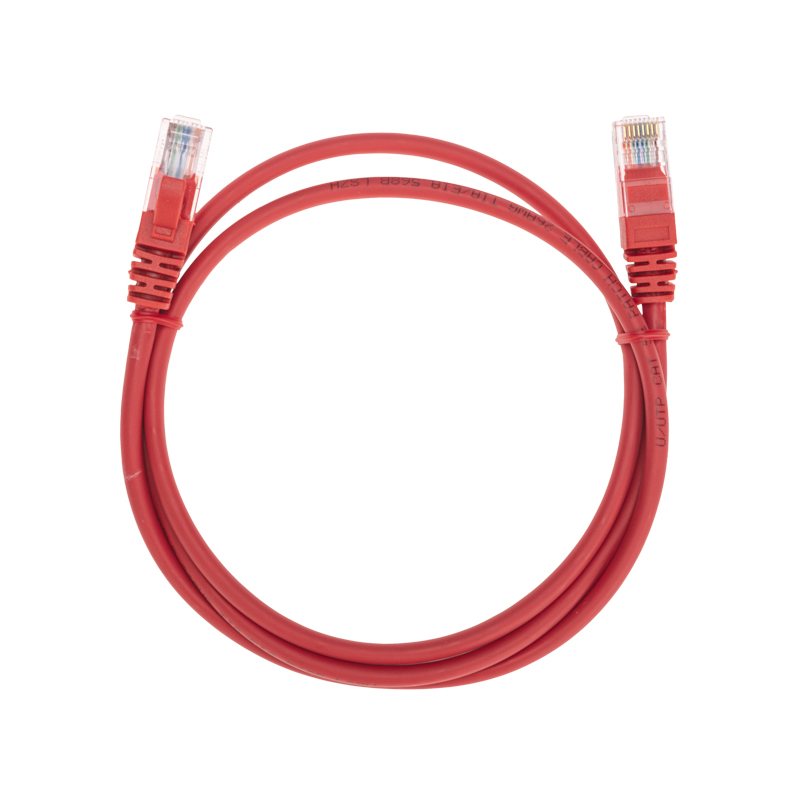 Шнур коммутационный патч-корд U/UTP, CAT 5e, RJ45-RJ45, 26AWG, LSZH, красный, 1м REXANT