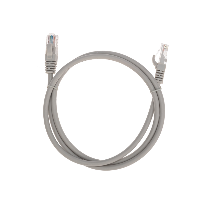 Шнур коммутационный патч-корд U/UTP, CAT 6, RJ45-RJ45, 26AWG, LSZH, серый, 1м REXANT