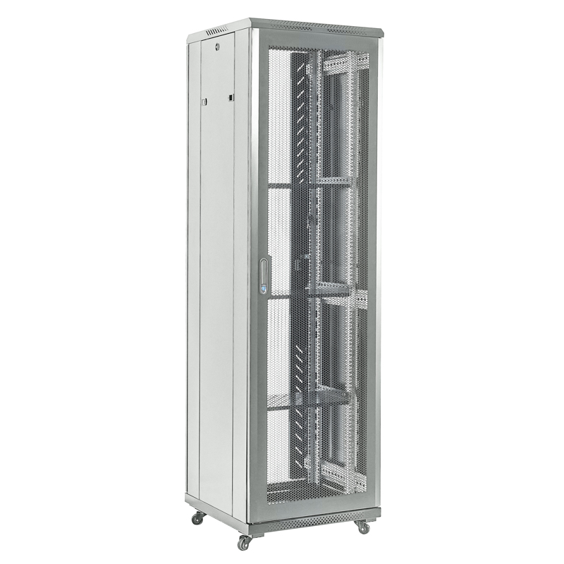 Шкаф телекоммуникационный напольный 19" 37U 600×600×1832мм, дверь стекло, задняя дверь металл, разборный, серый (RAL 7035) REXANT