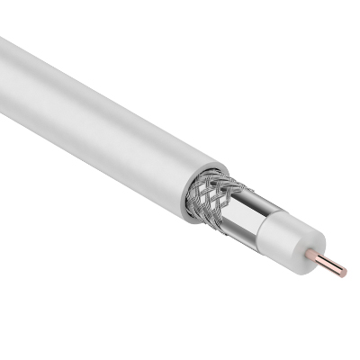 Кабель коаксиальный RG-59U, 75Ом, CCS/Al/Al, 48%, 100м, внутренний, белый PROconnect