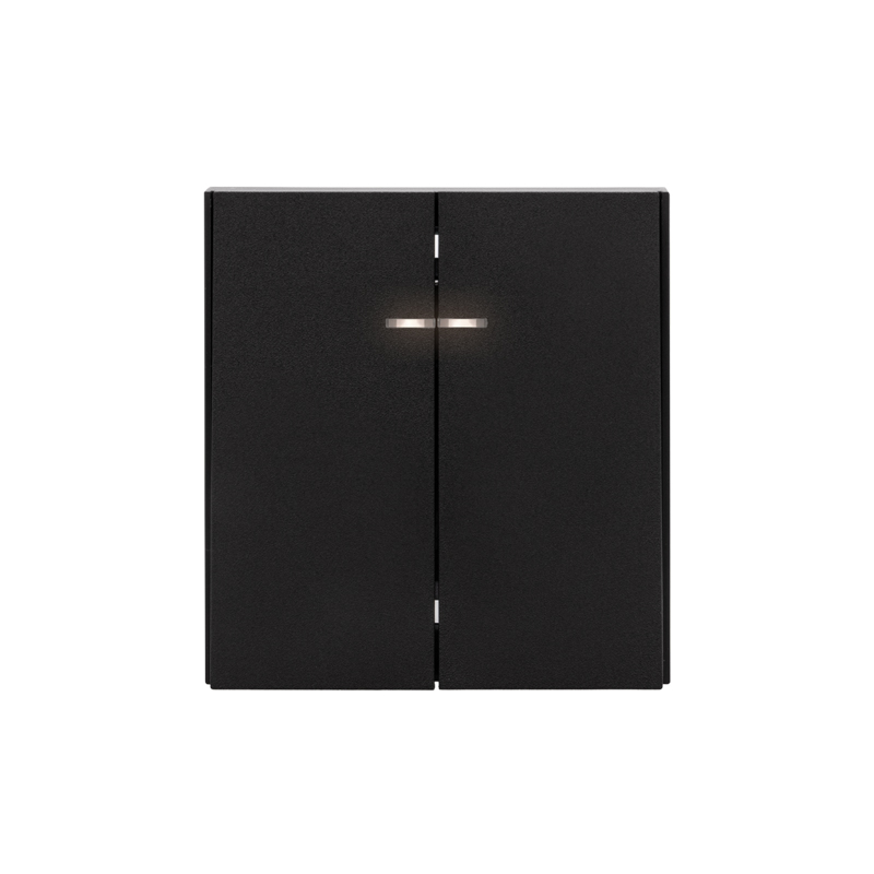 Выключатель STRONG 2 кл с подсветкой 10А с/у антрацит KRANZ