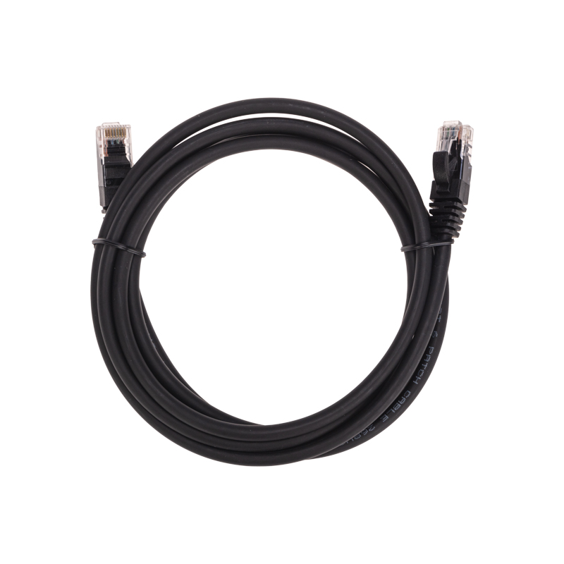 Шнур коммутационный патч-корд U/UTP, CAT 6, RJ45-RJ45, 26AWG, LSZH, черный, 2м REXANT