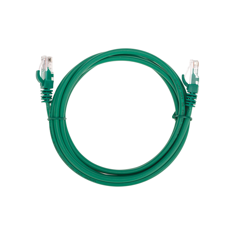 Шнур коммутационный патч-корд U/UTP, CAT 5e, RJ45-RJ45, 26AWG, LSZH, зеленый, 2м REXANT