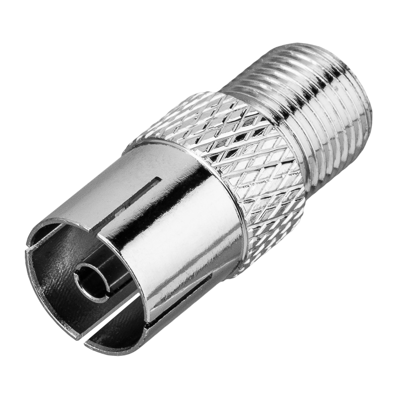 Переходник антенный, гнездо F – гнездо ТВ, 1 шт. REXANT