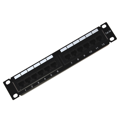Патч-панель 10" 1U, CAT 5e, 12 портов RJ-45, неэкранированная, Dual IDC REXANT