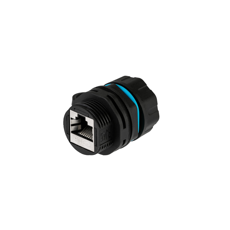 Индустриальный соединительный модуль, RJ-45(8P8C), STP, CAT 6, IP68 с защитным колпачком для кабеля REXANT
