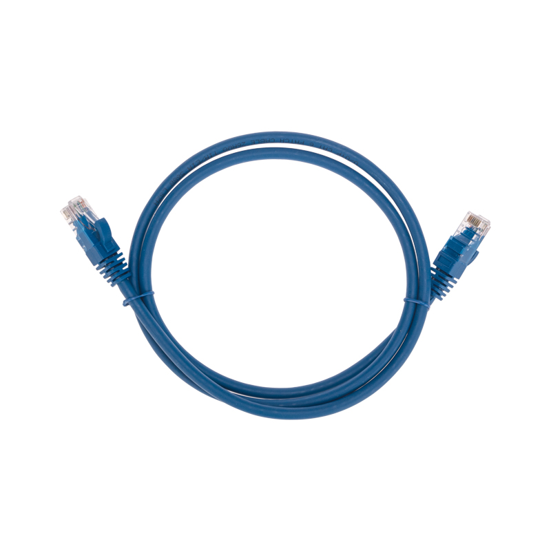 Шнур коммутационный патч-корд U/UTP, CAT 6, RJ45-RJ45, 26AWG, LSZH, синий, 1м REXANT