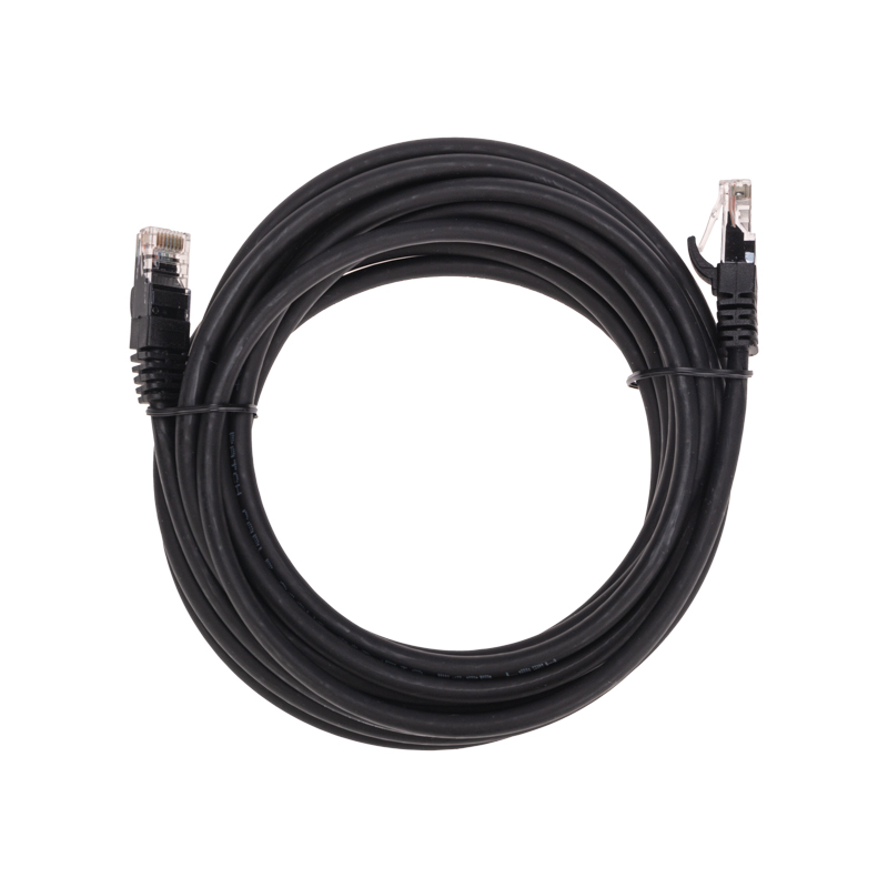 Шнур коммутационный патч-корд U/UTP, CAT 6, RJ45-RJ45, 26AWG, LSZH, черный, 5м REXANT