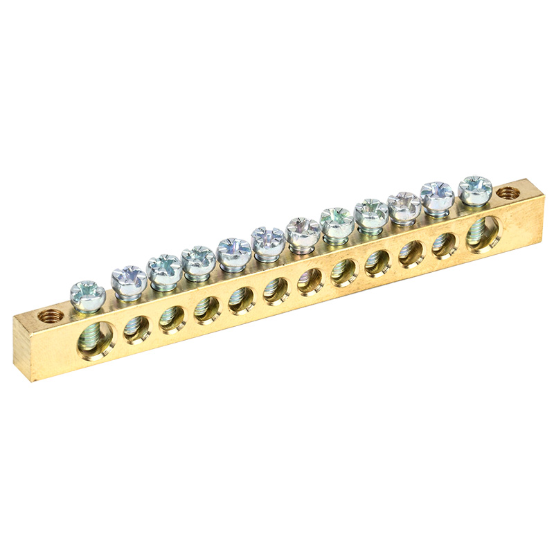 Шина PEN «земля-ноль» 6х9мм 12/2 (12 групп/крепеж по краям) REXANT
