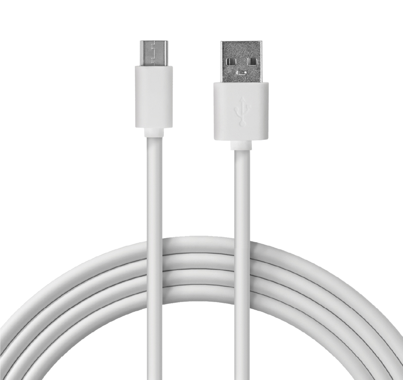 Кабель USB-A 2.0 – Type-C 3.1, 3А, 1м, ПВХ, белый REXANT