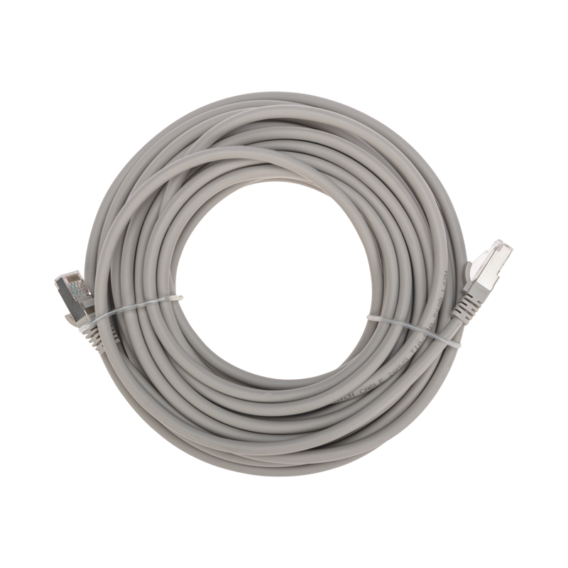 Шнур коммутационный патч-корд S/FTP, CAT 6A (10G), RJ45-RJ45, 28AWG, LSZH, серый, 10м REXANT