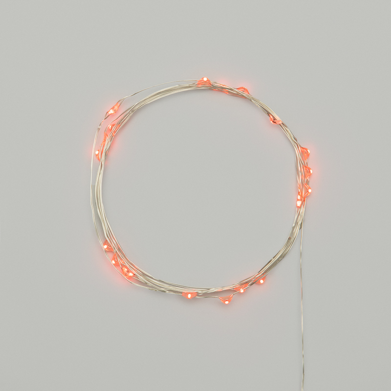 Гирлянда светодиодная Роса 2м, 20LED, КРАСНЫЙ, IP20, 2хCR2032 в комплекте NEON-NIGHT
