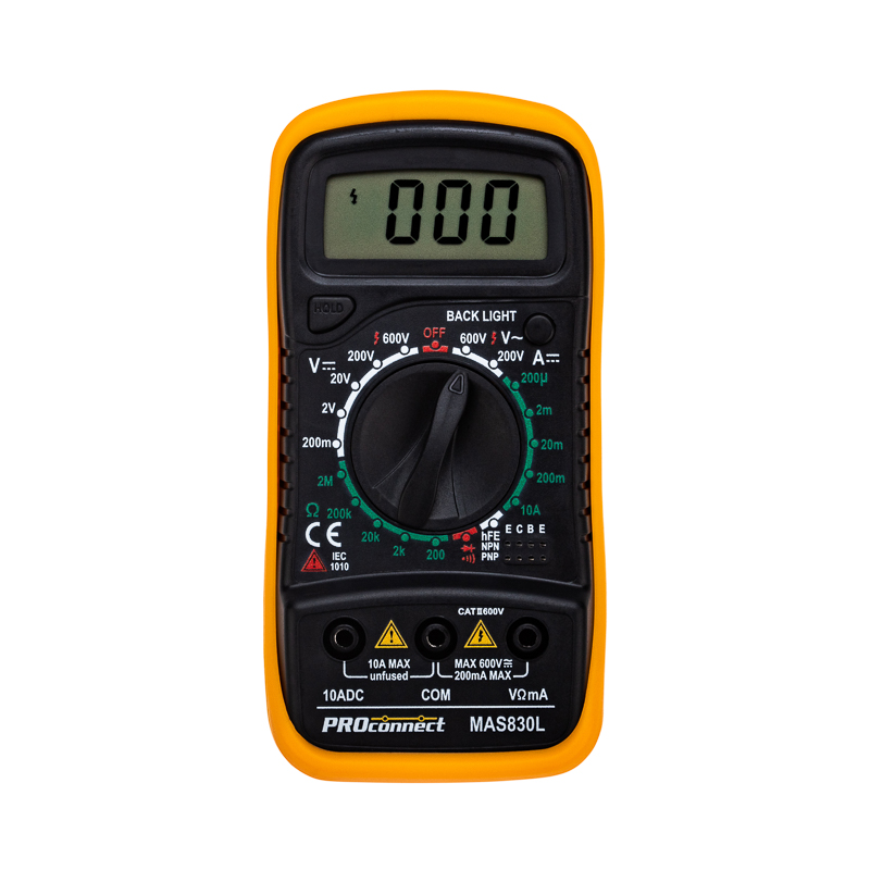 Портативный мультиметр MAS830L (DT850L) PROconnect