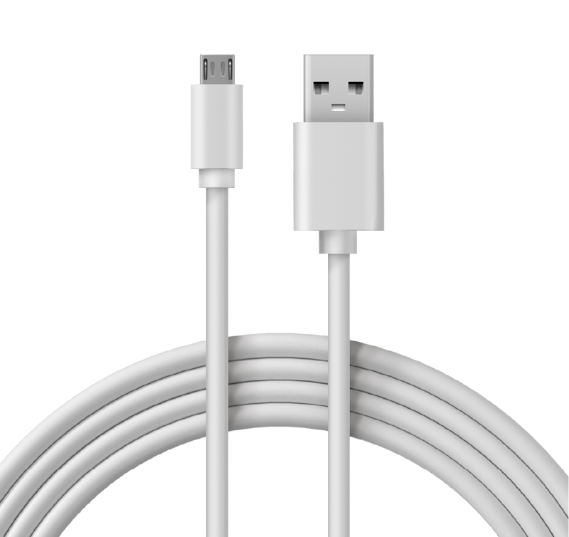 Кабель USB-A – micro USB, 1А, 1м, ПВХ, белый REXANT