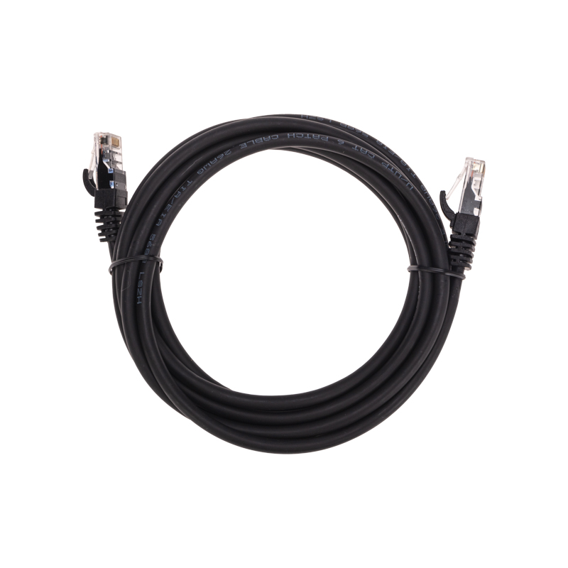 Шнур коммутационный патч-корд U/UTP, CAT 6, RJ45-RJ45, 26AWG, LSZH, черный, 3м REXANT