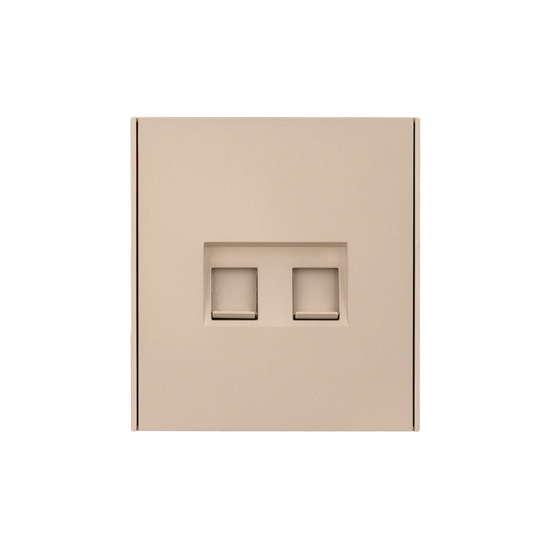 Розетка STRONG компьютерная двойная RJ45+RJ45 кат6 с/у шелк KRANZ