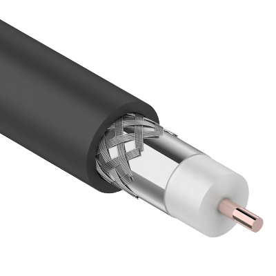 Кабель коаксиальный магистральный RG-11U, 75Ом, CCS/Al/Al, 83%, 305м, внешний, черный REXANT