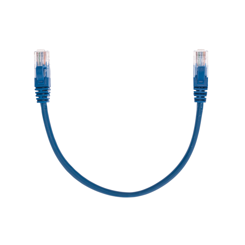 Шнур коммутационный патч-корд U/UTP, CAT 5e, RJ45-RJ45, 26AWG, LSZH, синий, 0,3м REXANT
