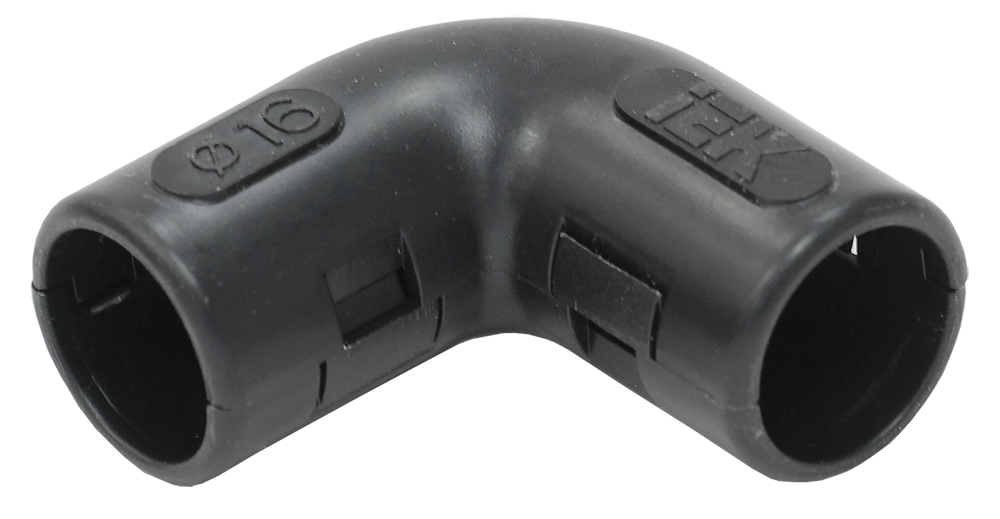 ELASTA Поворот открывающийся на 90град CI16G черный IEK