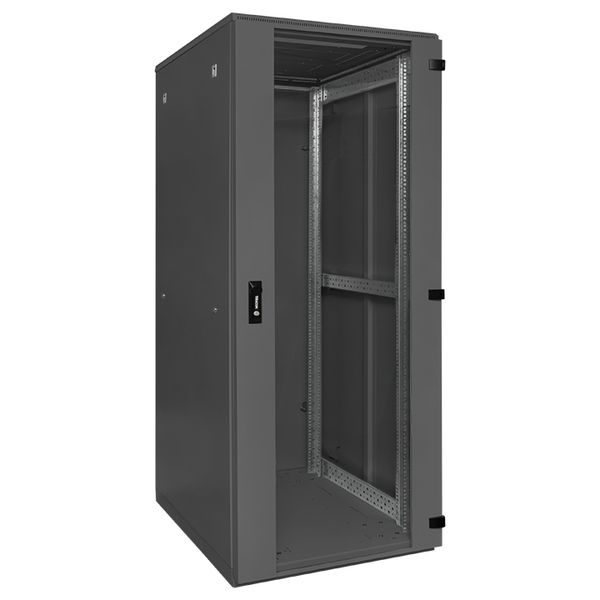 Шкаф напольный 19" TERACOM PRO 33U 600х800 мм двери стеклянная с замком-ручкой и металлическая чёрный