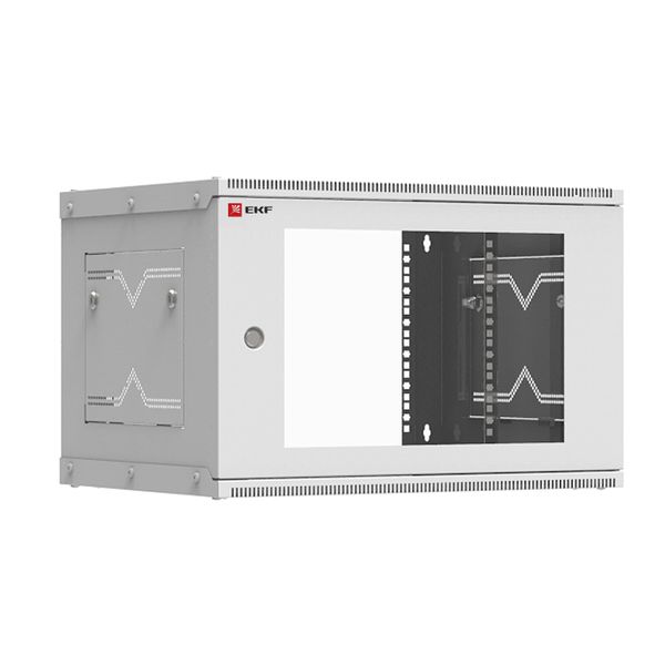Шкаф телекоммуникационный настенный разборный 6U (600x450) дверь стекло, Astra серия EKF PROxima