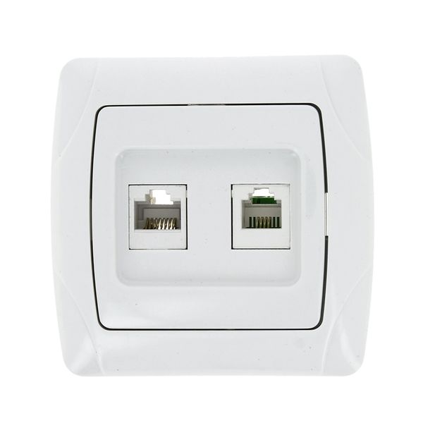 Розетка RJ-45+Phone бел. Мадрид EKF PROxima
