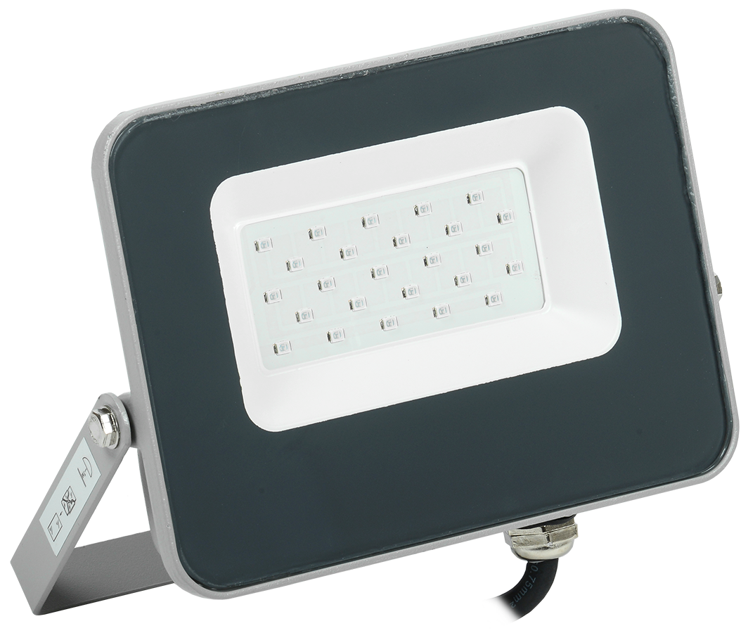 Прожектор светодиодный СДО 07-20B blue IP65 серый IEK
