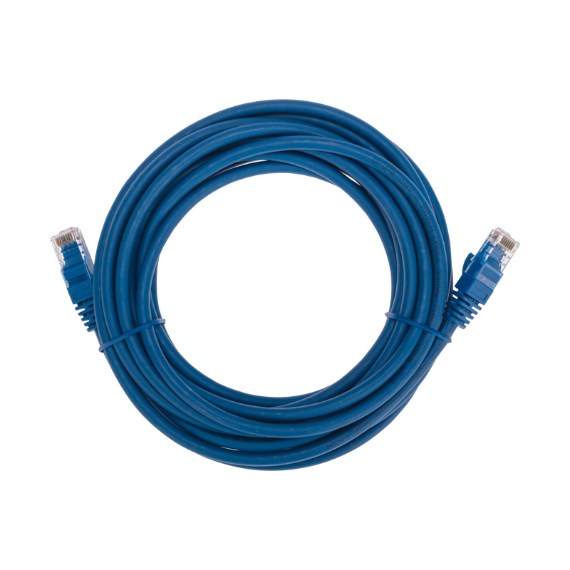 Шнур коммутационный патч-корд U/UTP, CAT 6, RJ45-RJ45, 26AWG, LSZH, синий, 5м REXANT