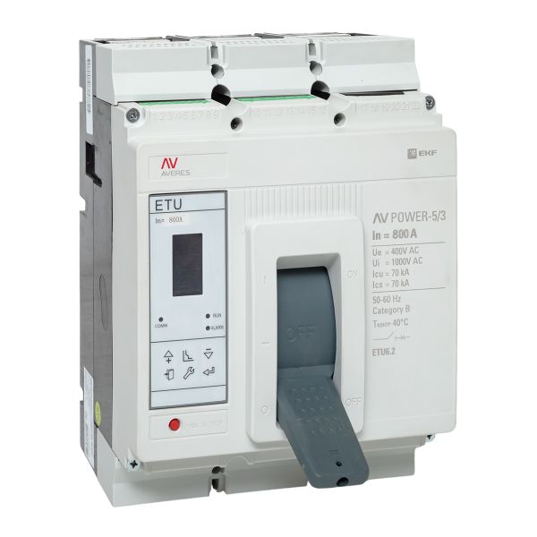 Выключатель автоматический в литом корпусе AV-POWER-5/3 800А 70кА ETU6.2 EKF
