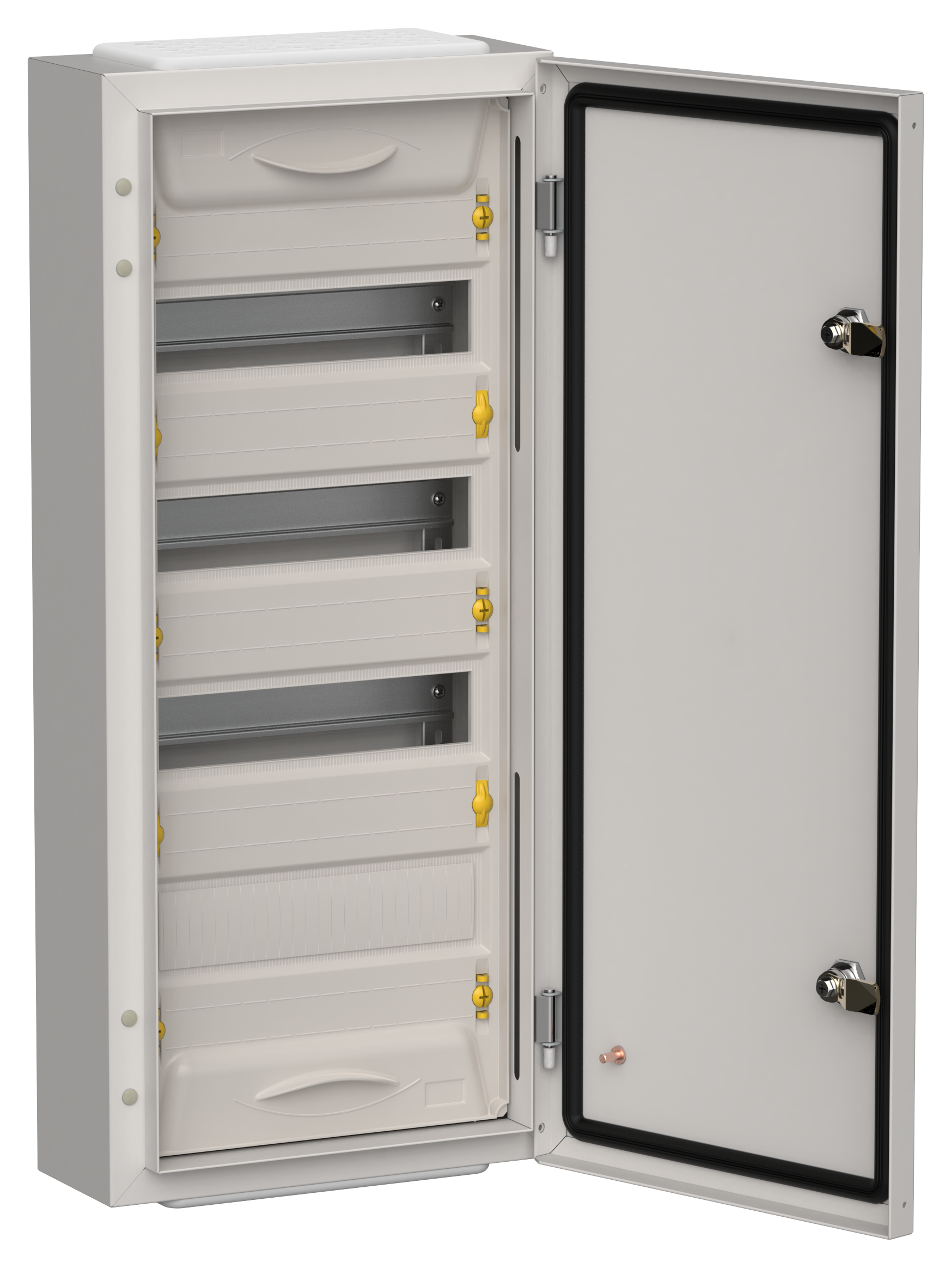 TITAN 5 Корпус металлический ЩРн-48 (1х48) 710х310х140мм IP54 серый (одна дверь) IEK
