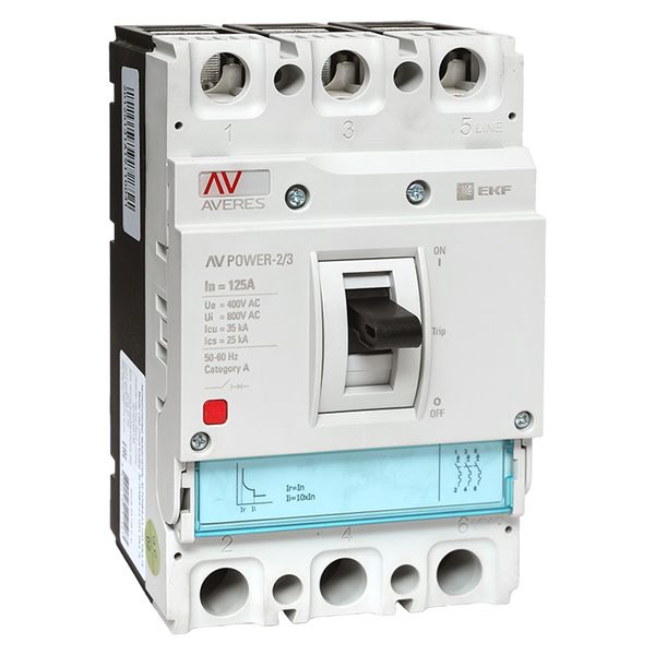 Выключатель автоматический в литом корпусе AV-POWER-2/3 125А 35кА TR EKF