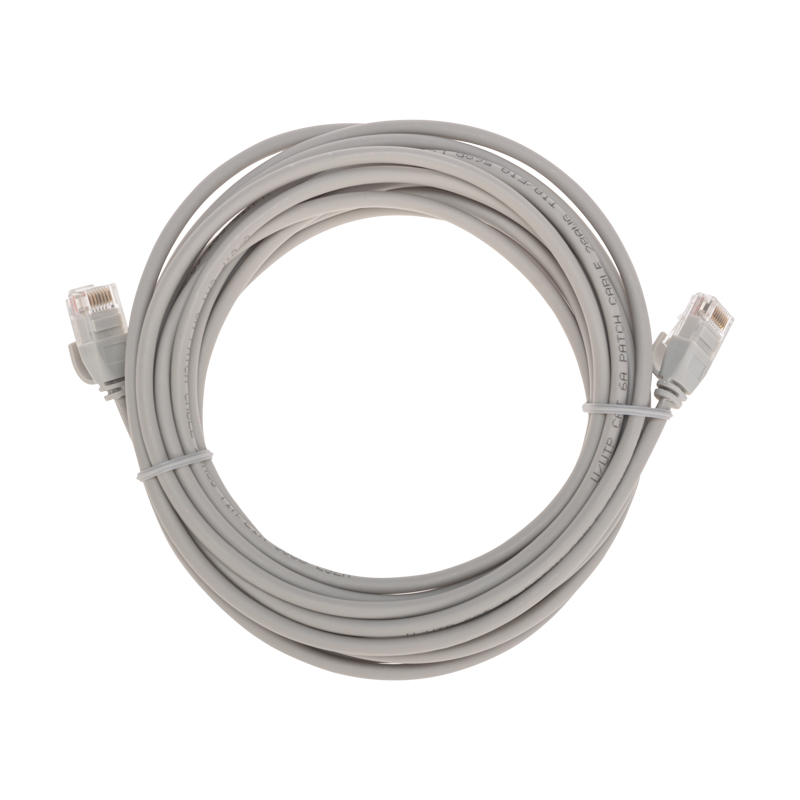 Шнур коммутационный патч-корд U/UTP, CAT 6A (10G), RJ45-RJ45, 28AWG, LSZH, серый, 5м REXANT