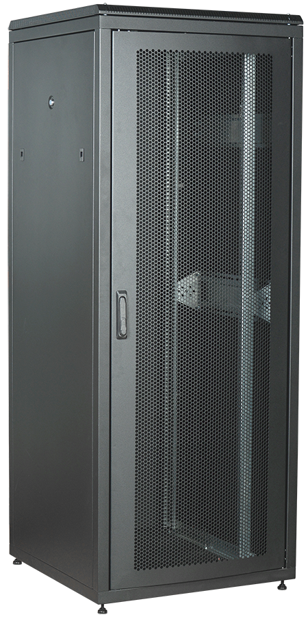 ITK LINEA N Шкаф сетевой 19" 33U 800х800мм перфорированная передняя дверь задняя металлическая черный