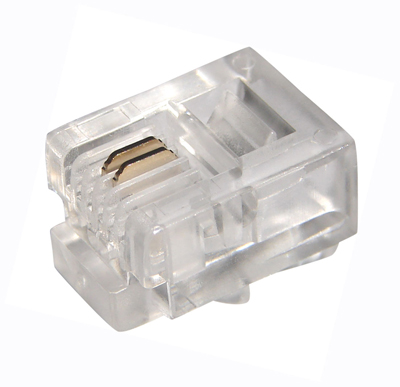 Разъем телефонный UTP, RJ-11 (6P2C), CAT 3 PROconnect