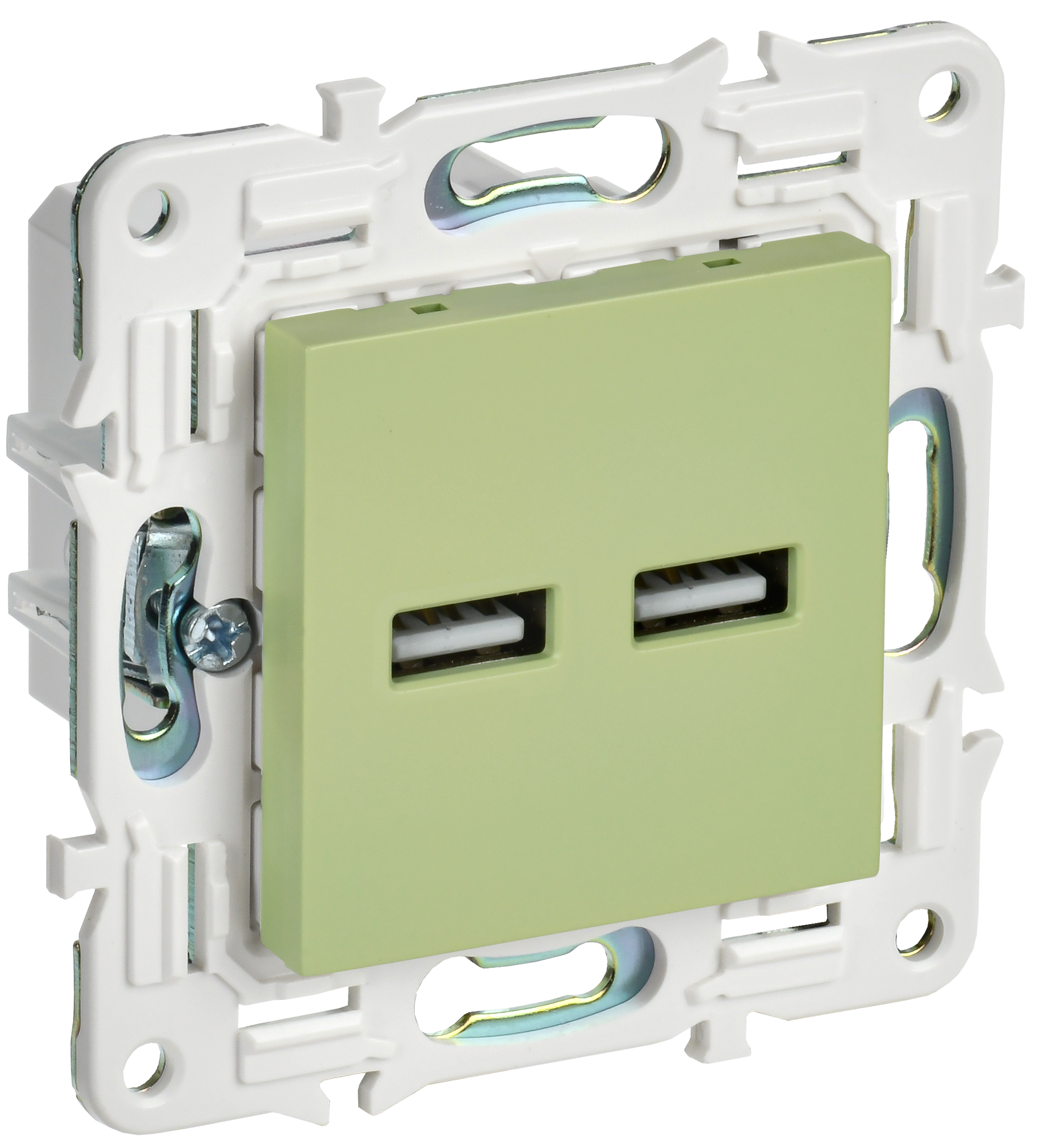 SKANDY Розетка USB A+A 3,1А SK-R15G мятный IEK