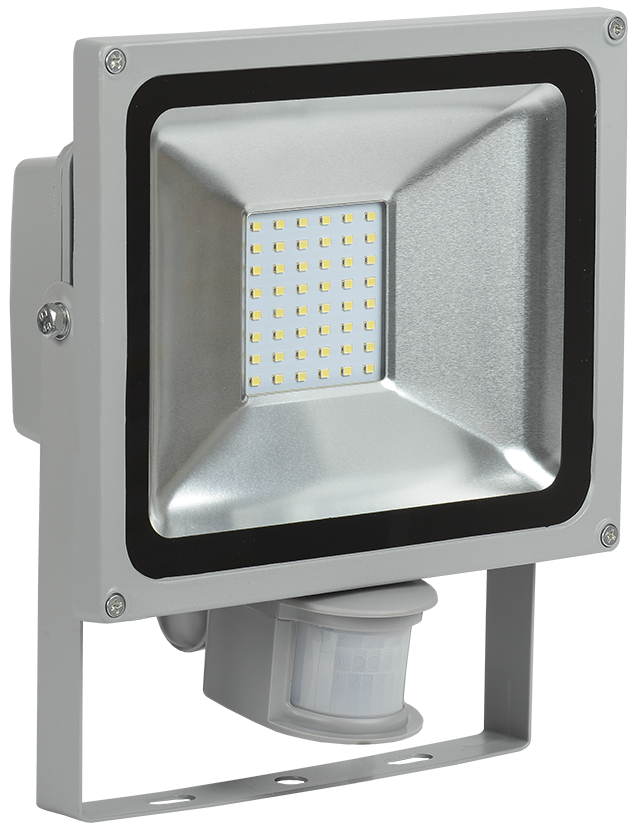 Прожектор светодиодный СДО 05-30Д (детектор) SMD IP44 серый IEK