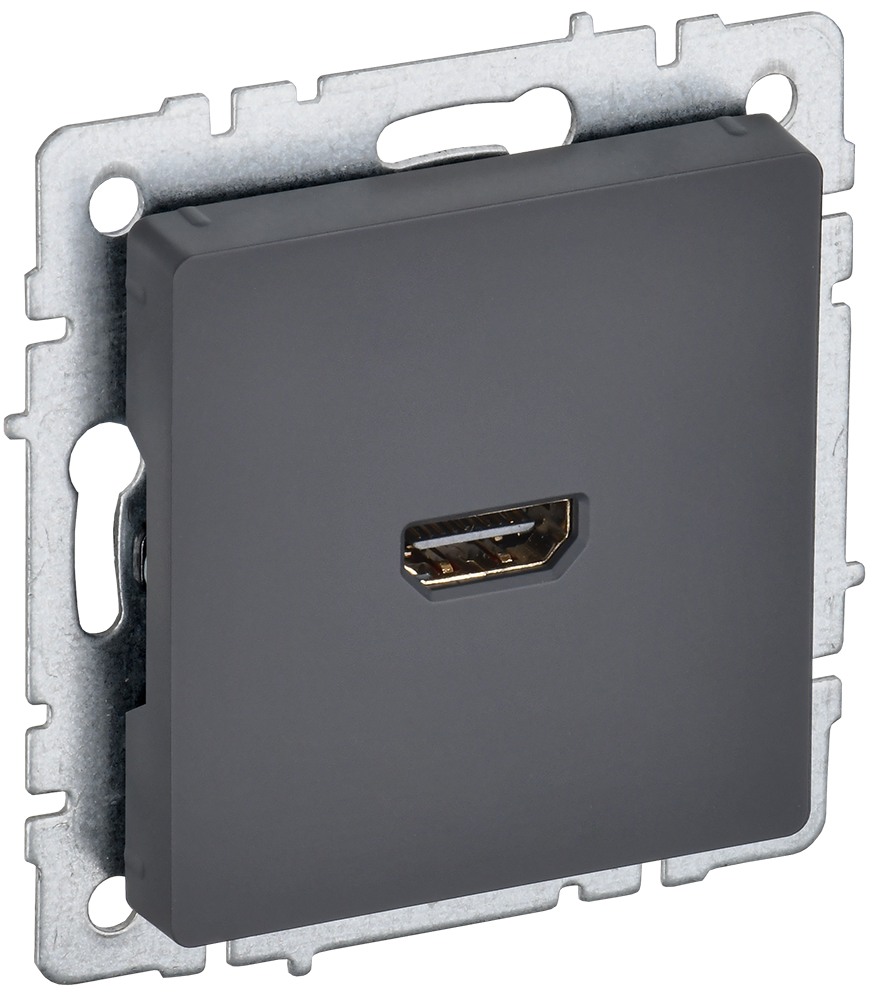 BRITE Розетка HDMI РHDMI-0-БрГ графит IEK